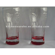 coco-cola drinking glass with colored bottom